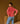 Pull col V en cachemire - Orange corail
