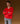 Pull col V oversize en cachemire 4 fils - Orange Corail