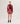 Veste courte zippée en cuir - Rouge Rubis