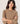Cashmere 3/4 sleeve poncho - Camel Brown