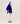 Cashmere 3/4 sleeve poncho - Ultramarine Blue
