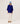 Cashmere 3/4 sleeve poncho - Ultramarine Blue