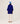 Cashmere 3/4 sleeve poncho - Ultramarine Blue
