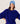 Cashmere 3/4 sleeve poncho - Ultramarine Blue