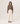 Short cable-knit cashmere sweater - Havana Brown