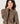 Short cable-knit cashmere sweater - Havana Brown