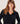 Cashmere Tunisian collar sweater - Black