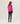 Pull large rayé en cachemire - Rose Tonique