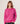 Pull large rayé en cachemire - Rose Tonique