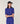 Short-sleeved embroidered polo shirt in merino wool - Ultramarine Blue