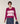 Wool striped V-neck sweater - Cassis