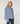 Pull oversize en grosse maille chiné - Bleu