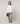 White oversized 3/4-sleeve shirt