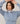 Short wool cardigan with puffed sleeves - Sky Blue