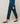 Pantalon droit en toile imprimée - Bleu