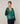 Tricolor merino wool vest - Emerald Green