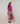 Pull col rond en laine mérinos - Fuchsia