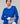 Round-neck merino wool sweater - Sapphire Blue