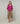 Oversized V-neck wool sweater - Fuchsia