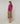 Oversized V-neck wool sweater - Fuchsia