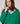 Oversized wool V-neck sweater - Emerald Green