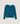 Asymmetrical neckline sweater in merino wool - Peacock Blue