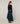 Asymmetrical neckline sweater in merino wool - Navy Blue
