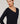 Asymmetrical neckline sweater in merino wool - Navy Blue