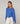 Twin set col rond en soie - Bleu Cobalt