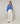 Twin set col rond en soie - Bleu Cobalt