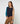 Merino wool color-block crew-neck sweater - Marine