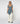 Twin-set col rond en laine - Bleu Gris