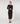 Two-material long skirt in wool