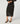 Two-material long skirt in wool
