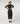 Two-material long skirt in wool