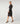 Two-material dress in wool