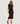 Long straight leather skirt - Black